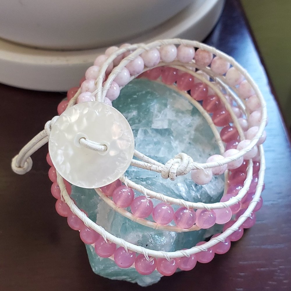 Vegan leather wrap bracelet